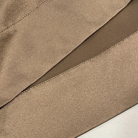 ~ Diane von Furstenberg 4 Raton Stretch Silk Blend Blouse V-neck Bronze Top - Picture 16 of 16